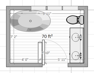 The new bathroom layout